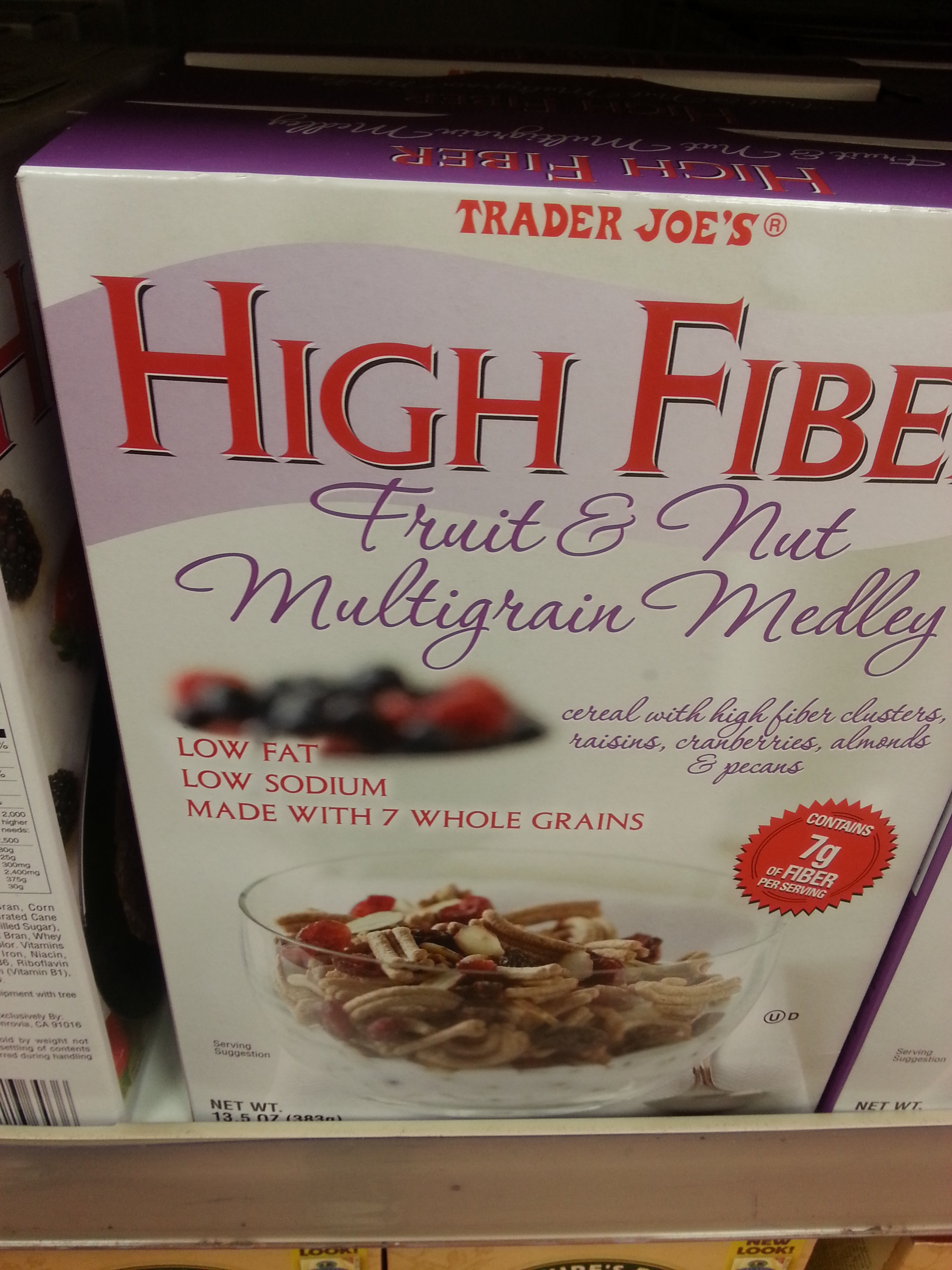 Trader Joe's High Fiber Fruit & Nut Multigrain Medley Reviews Trader