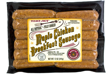 Trader Joe's Low FODMAP Maple Chicken Breakfast Sausage