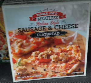 Trader Joe's Meatless Sausage and Cheese Flatbread