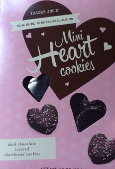 Trader Joe's Dark Chocolate Mini Heart Cookies