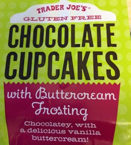 Trader Joe's Gluten-Free Chocolate Cupcakes with Buttercream Frosting