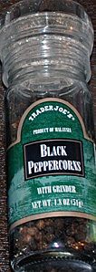Trader Joe's Black Peppercorn Grinder