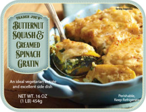 Trader Joe's Butternut Squash & Creamed Spinach Gratin