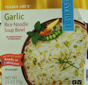 Trader Joe's Garlic Rice Noodle Soup Bowl