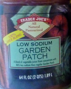 Trader Joe's Low Sodium Garden Patch Juice