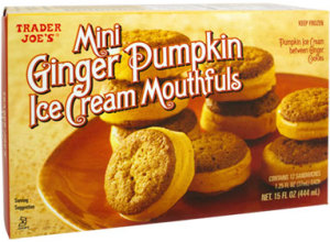 Trader Joe's Mini Ginger Pumpkin Ice Cream Mouthfuls