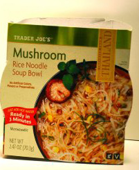 Trader Joe's Mushroom Rice Noodle Soup Bowl