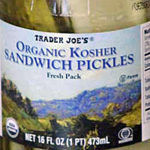 Trader Joe's Organic Kosher Sandwich Pickles