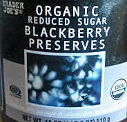 Trader Joe's Organic Reduced Sugar Blackberry Preserves