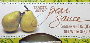 Trader Joe's Pear Sauce 4 -Packs