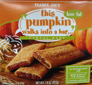 Trader Joe's This Pumpkin Walks Into a Bar Cereal Bars