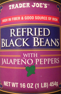Trader Joe's Refried Black Beans With Jalapeño Peppers