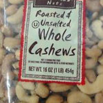 Trader Joe's Roasted & Unsalted Whole Cashews