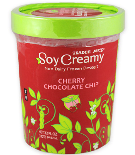 Trader Joe's Cherry Chocolate Chip Soy Ice Cream