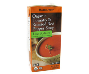 Trader Joe's Organic Low Sodium Tomato & Roasted Red Pepper Soup