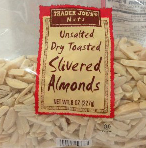 Trader Joe's Unsalted Dry Toasted Slivered Almonds