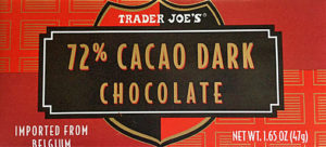 Trader Joe's 72% Dark Chocolate Bar