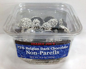 Trader Joe's 73% Belgian Dark Chocolate Non-Pareils