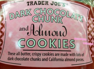 Trader Joe's Dark Chocolate Chunk & Almond Cookies