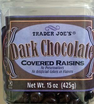 Trader Joe's Dark Chocolate Covered Raisins