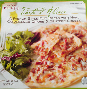 Trader Joe's Flat Bread with Ham, Caramelized Onions & Gruyere Cheese