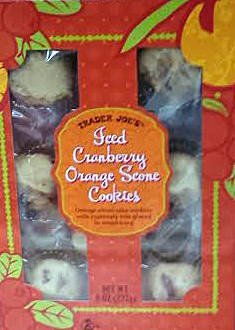 Trader Joe's Iced Cranberry Orange Scone Cookies