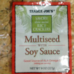 Trader Joe's Savory Thin Mini Crackers Multiseed With Soy Sauce