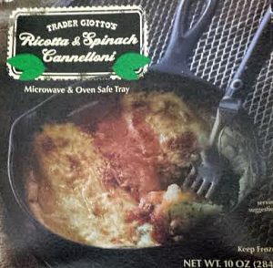 Trader Joe's Ricotta & Spinach Cannelloni