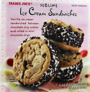 Trader Joe's Chocolate Chip Cookie Ice Cream Sandwiches