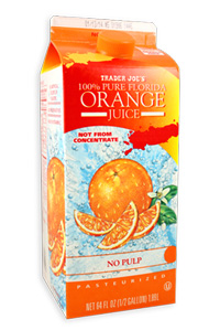 Trader Joe's 100% Pure Florida Orange Juice No Pulp