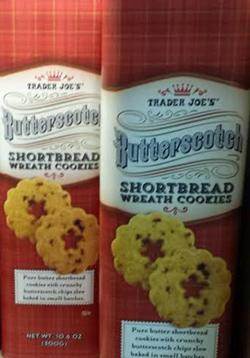 Trader Joe's Butterscotch Shortbread Wreath Cookies