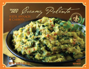 Trader Joe's Creamy Polenta with Spinach & Carrots