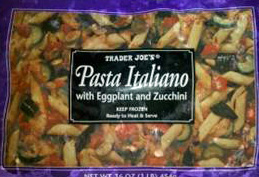 Trader Joe's Pasta Italiano with Eggplant & Zucchini