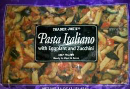 Trader Joe’s Pasta Italiano with Eggplant &  Zucchini Reviews