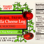 Trader Joe's Mozzarella Cheese Log