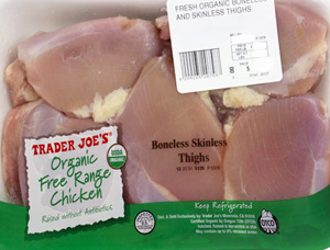 Trader Joe's Organic Free Range Boneless Skinless Chicken Thighs