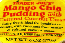 Trader Joe's Mango Chia Pudding with Cultured Coconut Cream