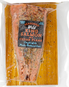 Trader Joe's Wild King Salmon on a Cedar Plank