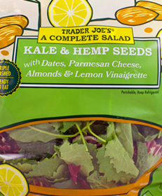 Trader Joe’s Complete Salad: Kale & Hemp Seeds with Dates, Parmesan Cheese, Almonds & Lemon Vinaigrette Reviews