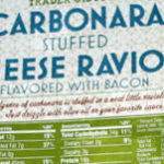 Trader Joe's Carbonara Stuffed Cheese Ravioli Flavored with Bacon