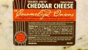 Trader Joe's Cheddar Cheese Caramelized Onions