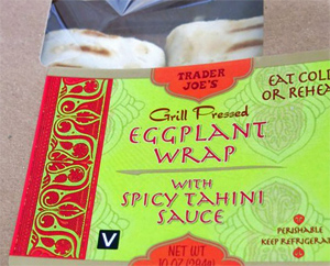 Trader Joe's Eggplant Wrap with Spicy Tahini Sauce