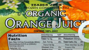 Trader Joe's Frozen Concentrated Organic Orange Juice