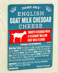 Trader Joe’s English Goat Milk Cheddar Cheese Reviews