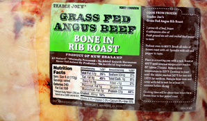 Trader Joe's Grass Fed Angus Beef Bone In Roast