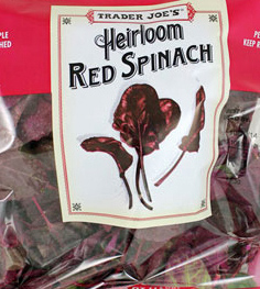 Trader Joe's Heirloom Red Spinach