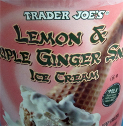 Trader Joe's Lemon & Triple Ginger Snap Ice Cream