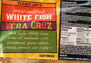 Trader Joe's Marinated White Fish Vera Cruz