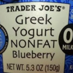Trader Joe's Nonfat Blueberry Greek Yogurt