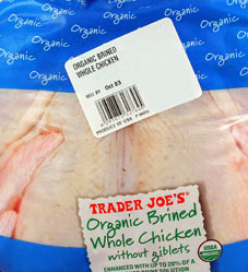 Trader Joe's Organic Brined Whole Chicken Without Giblets